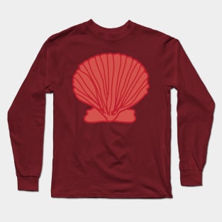 Red Seashell Long Sleeve T-Shirt